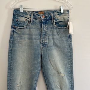 NWT Mother The Tripper Jeans Cut Flowers Wash Size 30